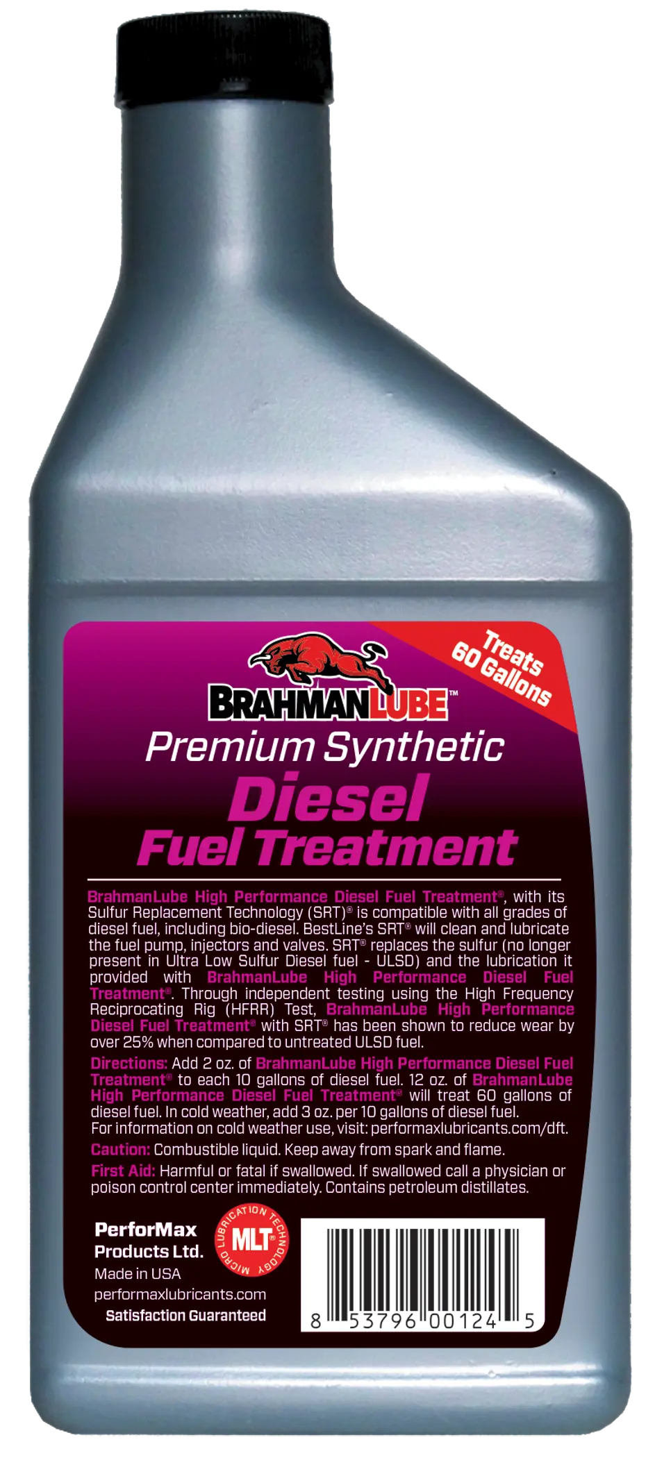 BrahmanLube HIGH PERFORMANCE Diesel Fuel Treatment - 16 oz BrahmanLube